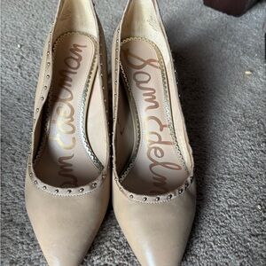 Sam Edelman Beige Studded Heels